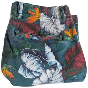 Gap Palm Tree Jeans Leaves Womens size 30x30 Slim Green Red Fall Denim Colorful